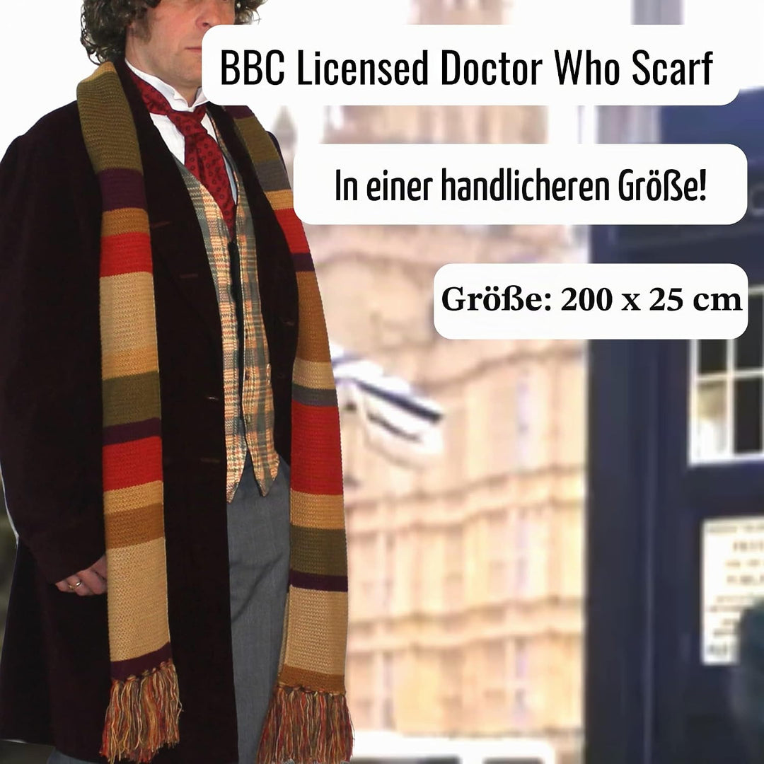 Vierter Doktor (Tom Baker) Kurzer Schal - Offiziell BBC Lizenzierte Doktor Who Schal von LOVARZI