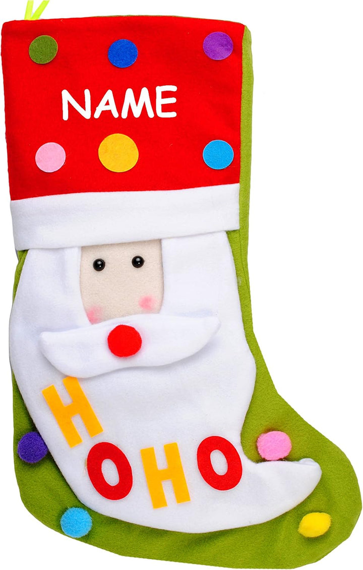 5 Stück XL - Weihnachtssocken & Filzstrümpfe - 3-D Effekt - Weihnachten - 50 cm - Nikolausstiefel -