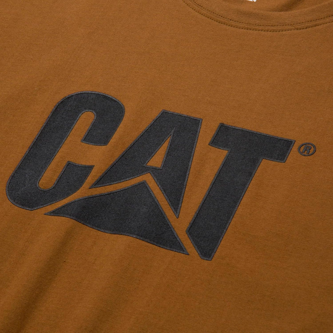 Caterpillar Herren Cat Trademark Raised Logo Short Sleeve T-Shirt M Bronze, M Bronze