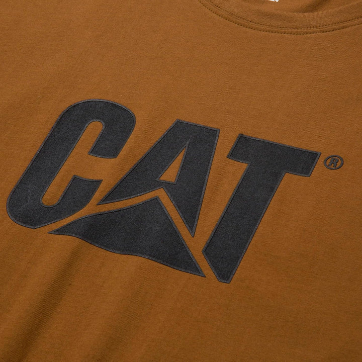 Caterpillar Herren Cat Trademark Raised Logo Short Sleeve T-Shirt M Bronze, M Bronze