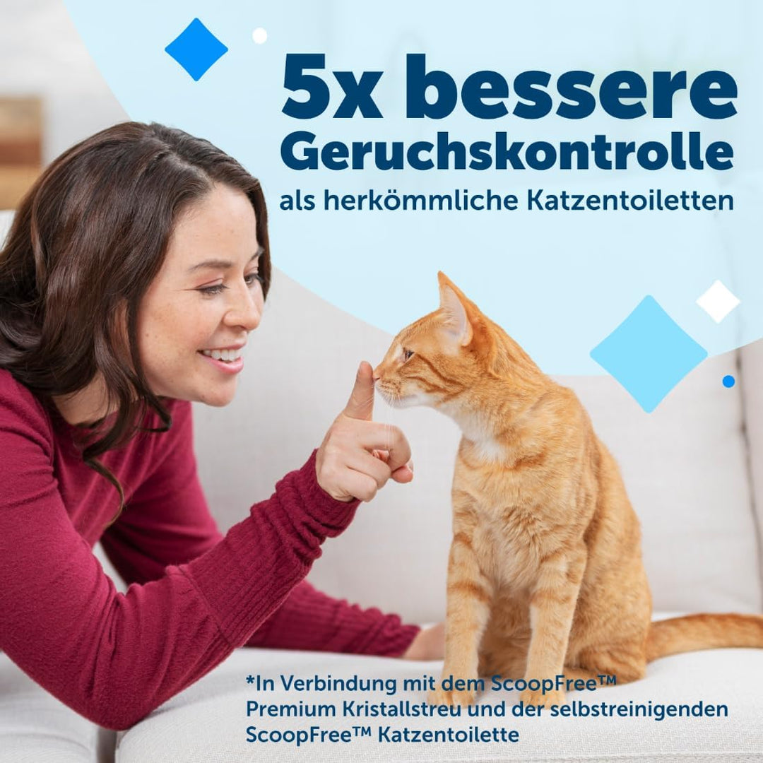 PetSafe ScoopFree Nachfüllschale für Silikat-Katzenstreu, Lavendelduft, Einwegschale mit Auslaufschu