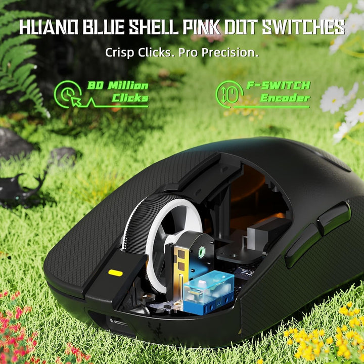 ATTACK SHARK X8SE Kabellose Gaming-Maus, 55g Ultraleicht, PAW3311 Sensor, BK52820 Chip, 25.000 DPI,