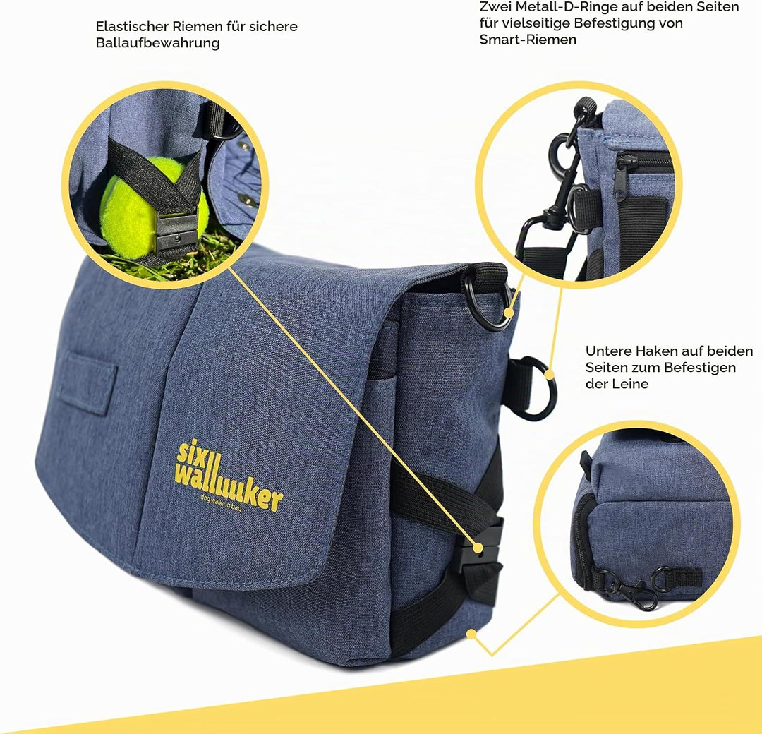 Arrivly SixWalker Gassi Tasche Hund Leckerlibeutel für Hunde mit Magnetverschluss, Praktischer Hunde