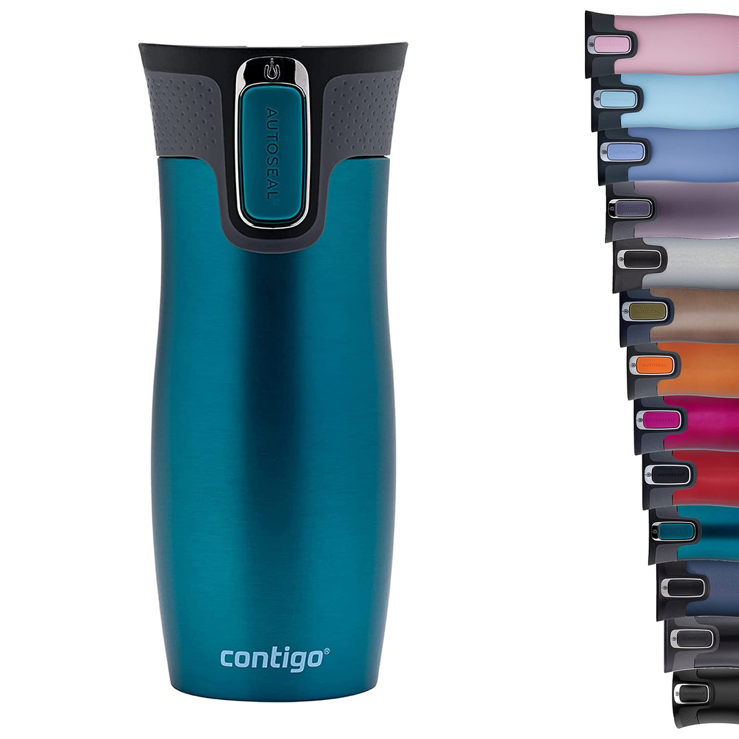 Contigo West Loop Autoseal Thermobecher, Edelstahl Isolierbecher, Kaffeebecher To Go, BPA frei, ausl