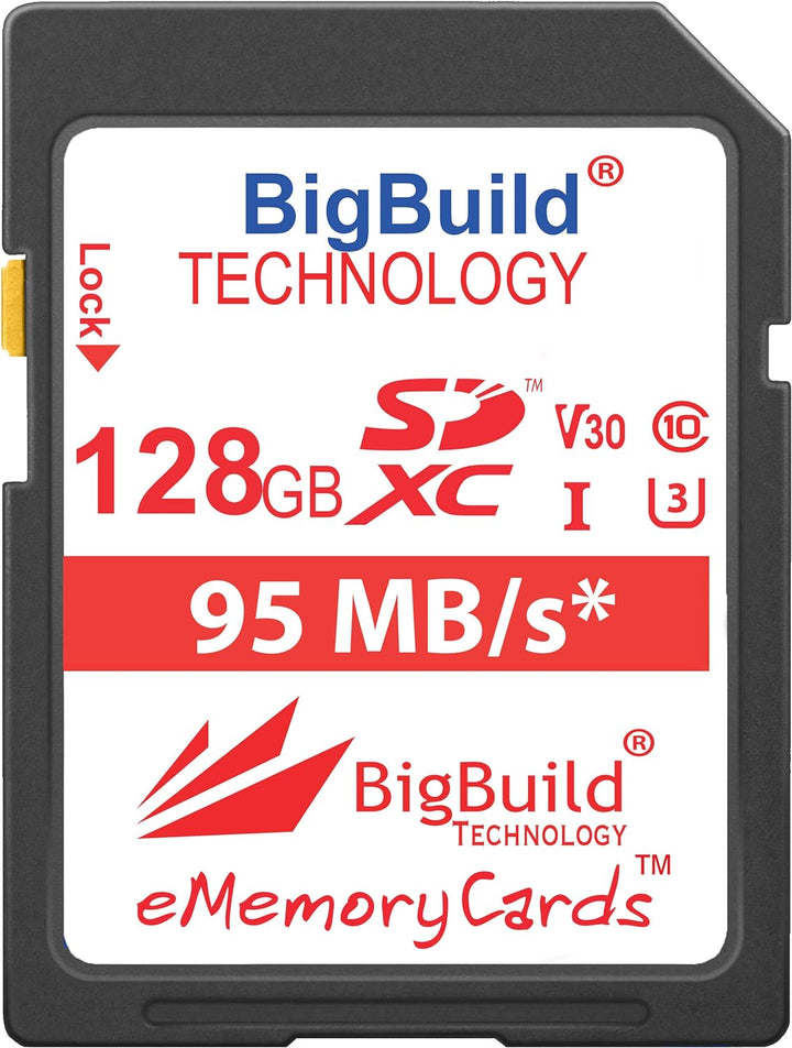 BigBuild Technology 128GB UHS-I U3 95MB/s Speicherkarte für Canon IXUS 160, 162, 165, 170, 175, 177,