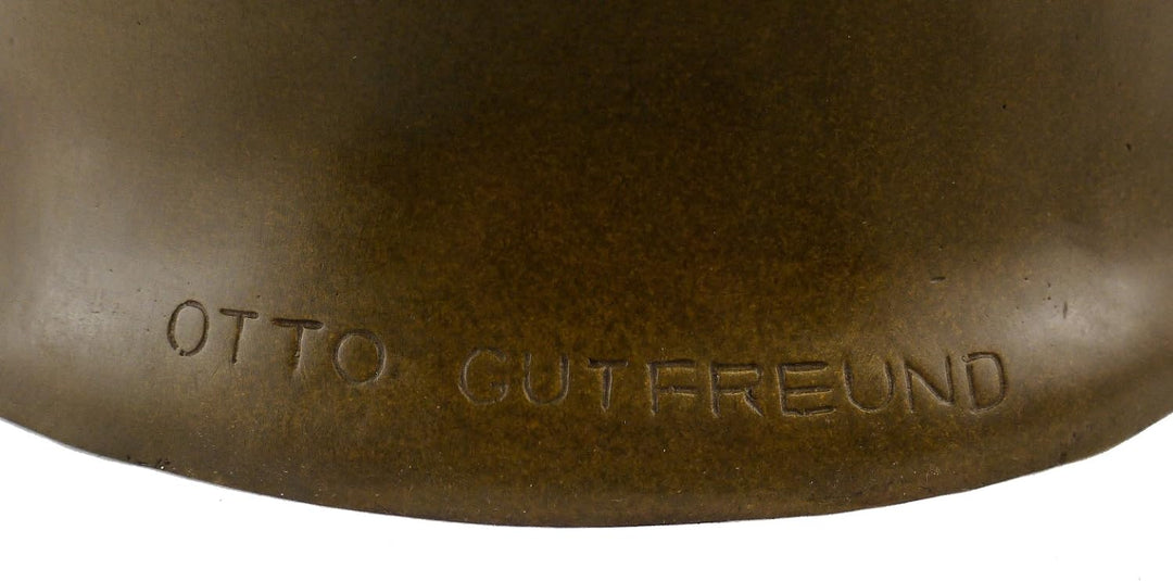 Kunst & Ambiente - Bronzefigur - Girl with Rose (1924) - signiert - Otto Gutfreund Skulptur - 100% B