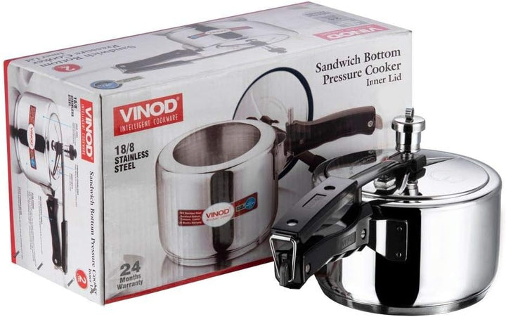 Vinod Induktions-Schnellkochtopf aus Edelstahl (Innendeckel, Fassungsvermögen: 3 Liter)