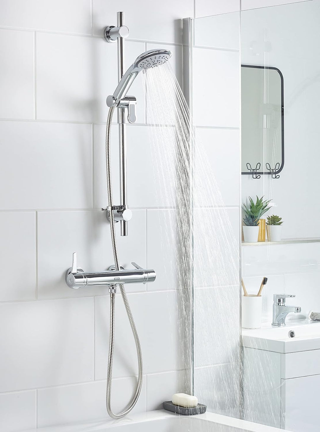Bristan DUL2 SHXARFF C Design Utility Hebelmischer mit verstellbarem Duschsystem und schnell montier