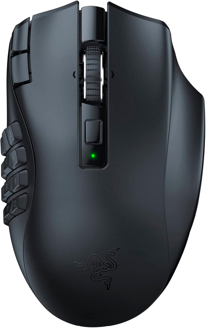 Razer Naga V2 HyperSpeed - Ergonomische Kabellose MMO Gaming Maus & Tartarus V2 - Gaming Keypad