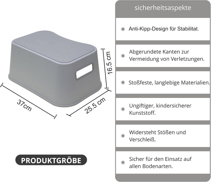 Tritthocker für Kinder ist rutschfest für Küche und Badezimmer