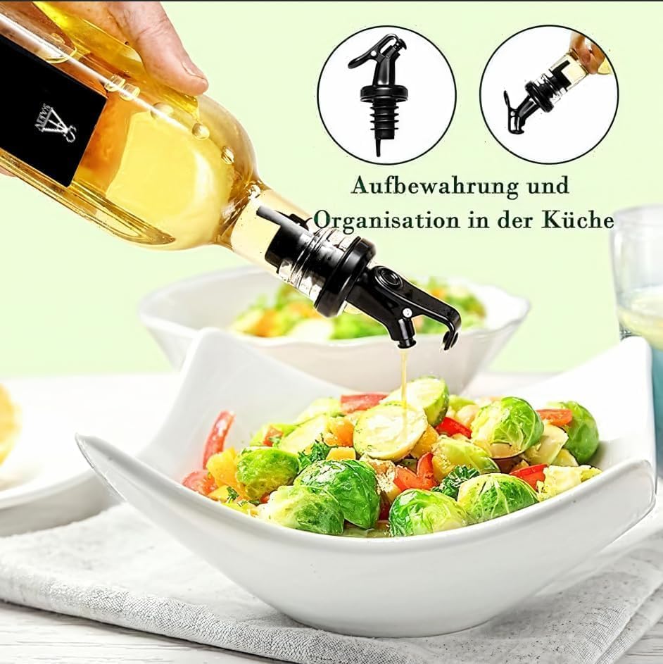 SAEIV 160 ml Ölflasche Glas 12 Set, Kleine und handliche Öl Essig Spender, Oil bottle, Ölflasche mit