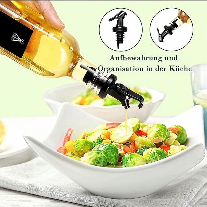 SAEIV 160 ml Ölflasche Glas 12 Set, Kleine und handliche Öl Essig Spender, Oil bottle, Ölflasche mit