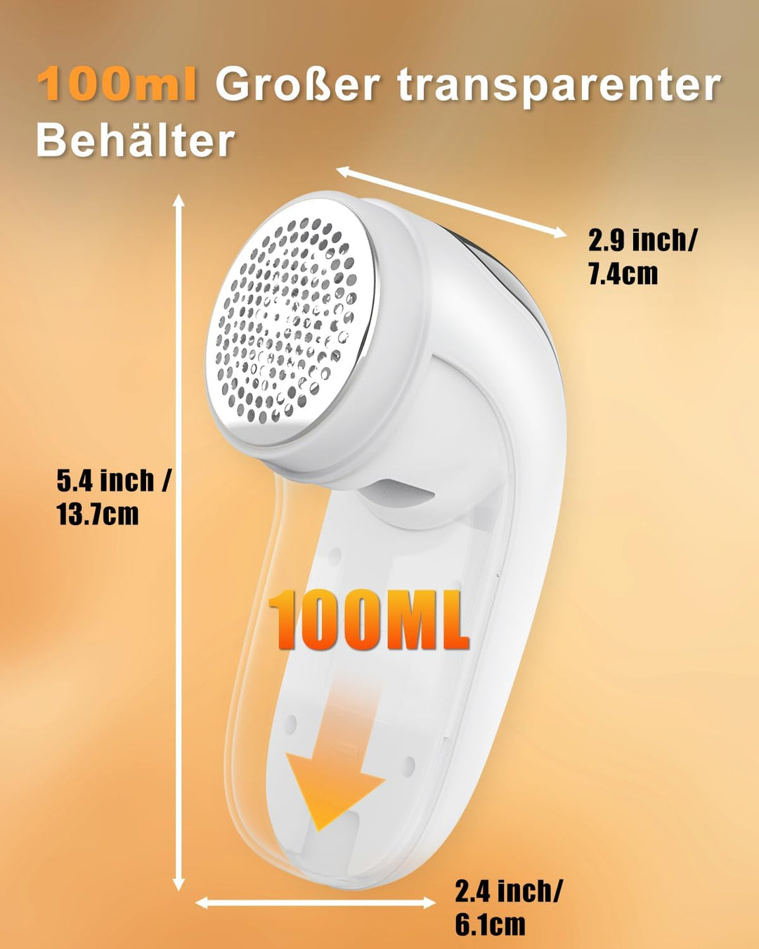Fusselrasierer Elektrisch, Homtronics Fusselentferner, USB Aufladung, 3 Höheneinstellungen, LED-Anze