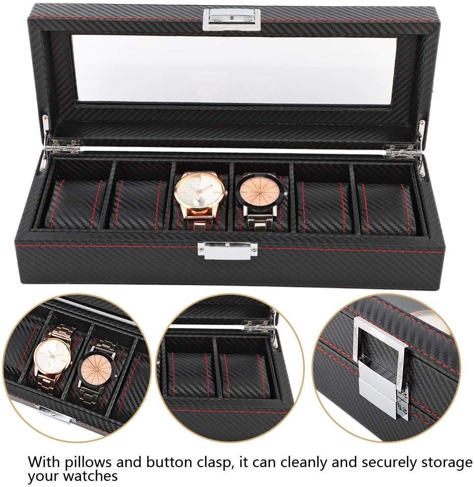 Uhrenbox für 6 Uhren Kasten,für Schmuck oder Armbandkollektion usw,Holz Uhrenkasten
