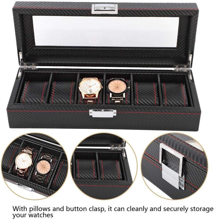 Uhrenbox für 6 Uhren Kasten,für Schmuck oder Armbandkollektion usw,Holz Uhrenkasten