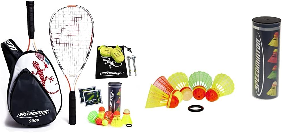 Speedminton® S900 Set – Original Speed Badminton/Crossminton Profi Set mit Carbon Schlägern inkl. 5