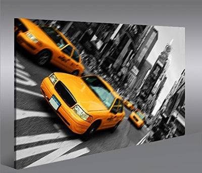 islandburner Bild Bilder auf Leinwand Yellow Cabs NYC Taxi New York City 1p XXL Poster Leinwandbild