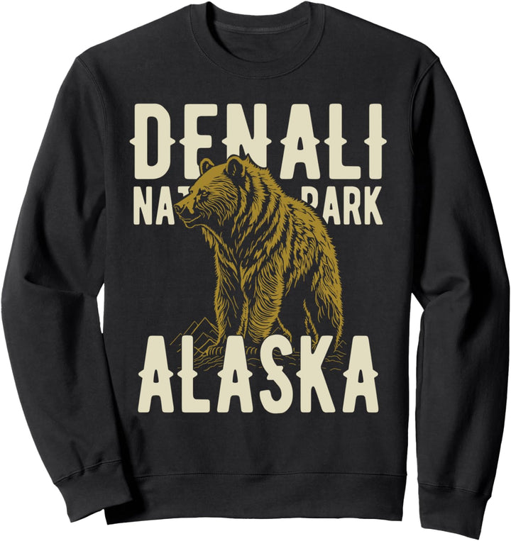 Denali Nationalpark Alaska USA Bär Design Sweatshirt