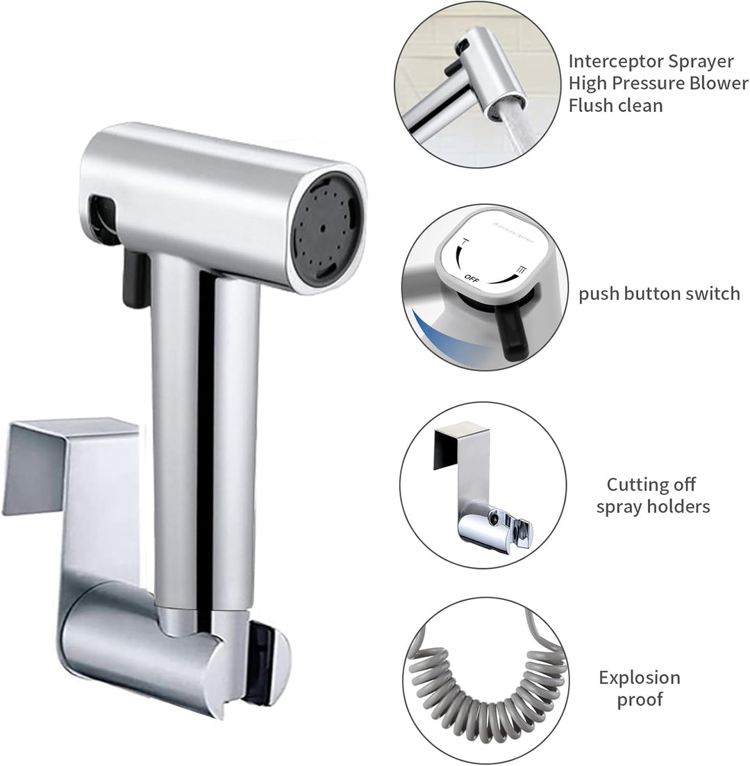 Bidet Handbrause Set, Dual-Jet-Modus, ABS-Sprühkopf mit erhöhtem Druck, Baby-Stoffwindel-Sprühset mi