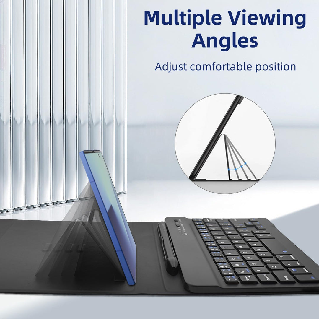 4 in 1 Tastatur, Ständer und Maus Set für Samsung Galaxy Z Fold 7 6 5 4, Tragbare Bluetooth-Tastatur