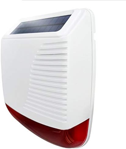 TecPeak Aussensirene, kabellos, solarbetrieben, mit Alarmsystem, Aussensirene