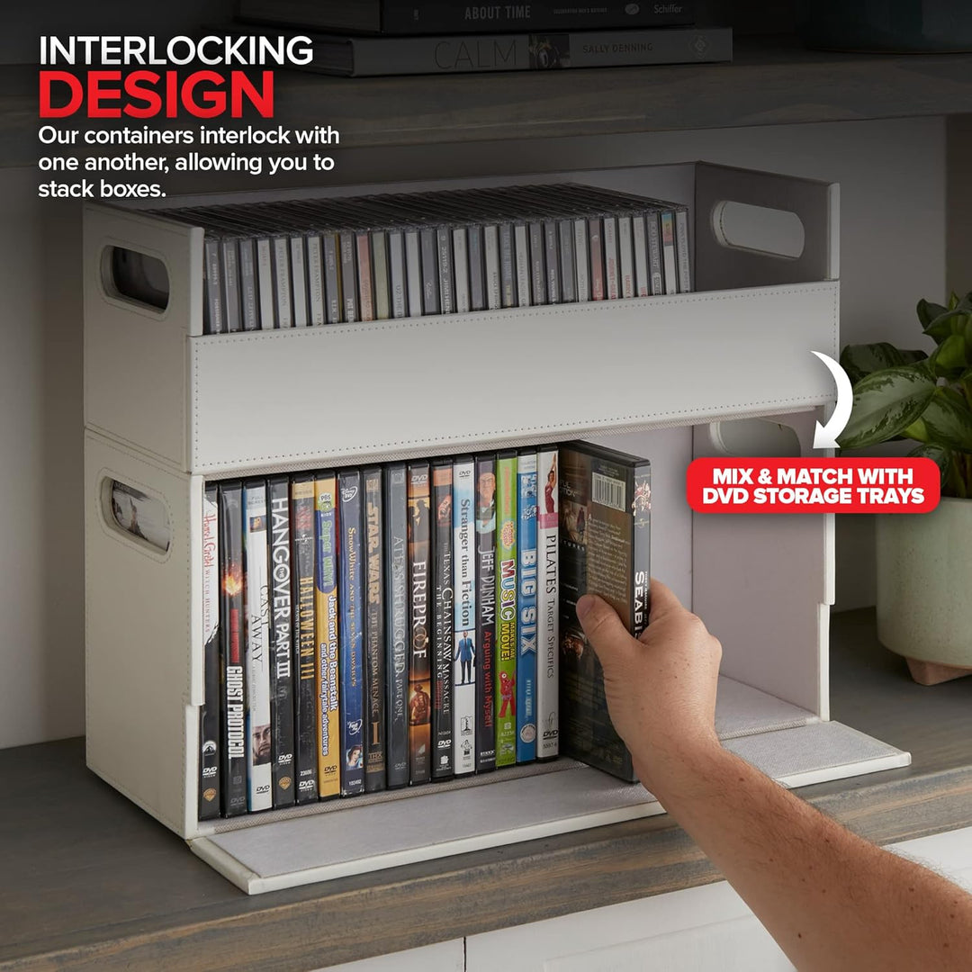 Stock Your Home CD-Aufbewahrungsbox, Organizer-Regal für Filmhüllen, DVDs, Kassettenband-Display-Stä