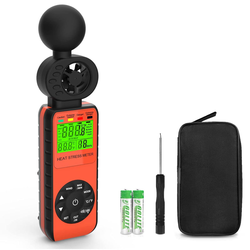 Digitaler Anemometer Windmesser Handheld, GOLDCHAMP Windgeschwindigkeitsmesser Anemometer Hintergrun