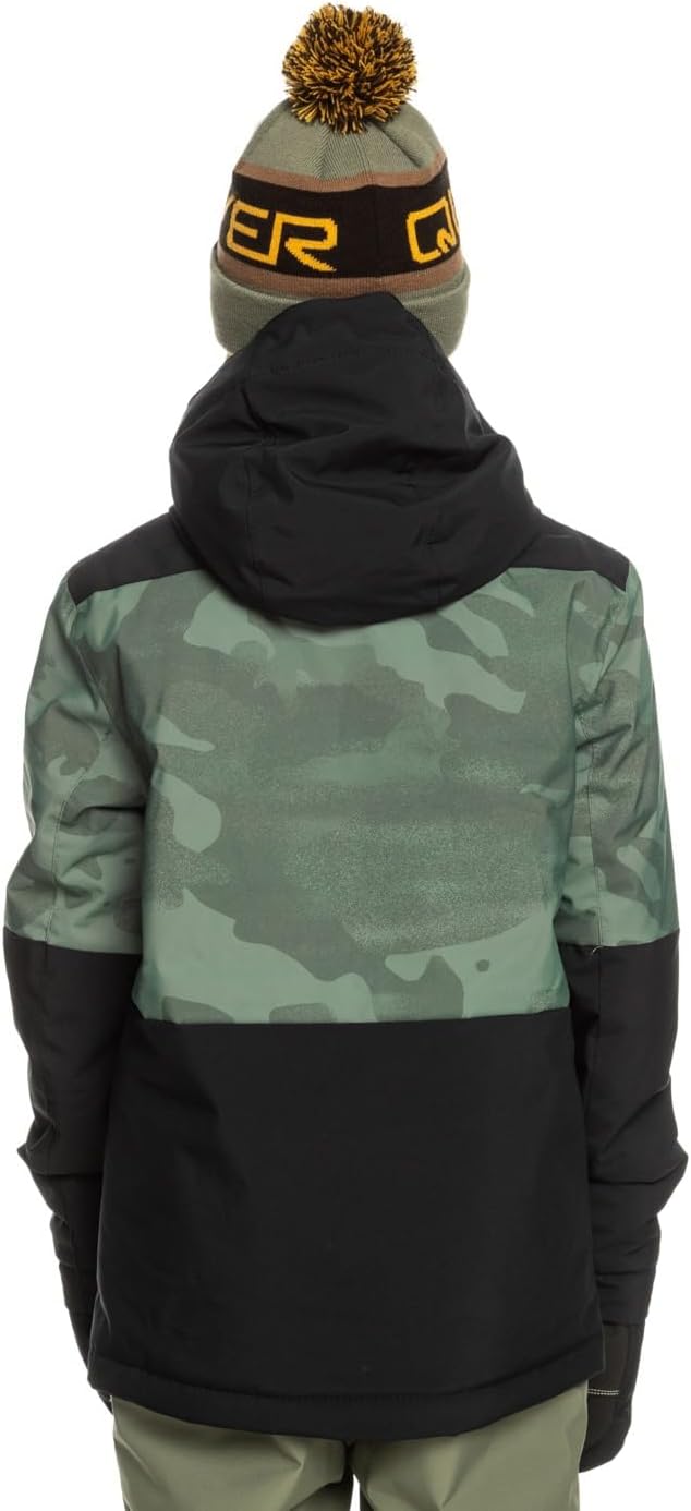 Quiksilver Jungen Mission Printed Block Youth Jk Shell-Jacke (1er Pack) 8 Jahre Grün, 8 Jahre Gr&amp;