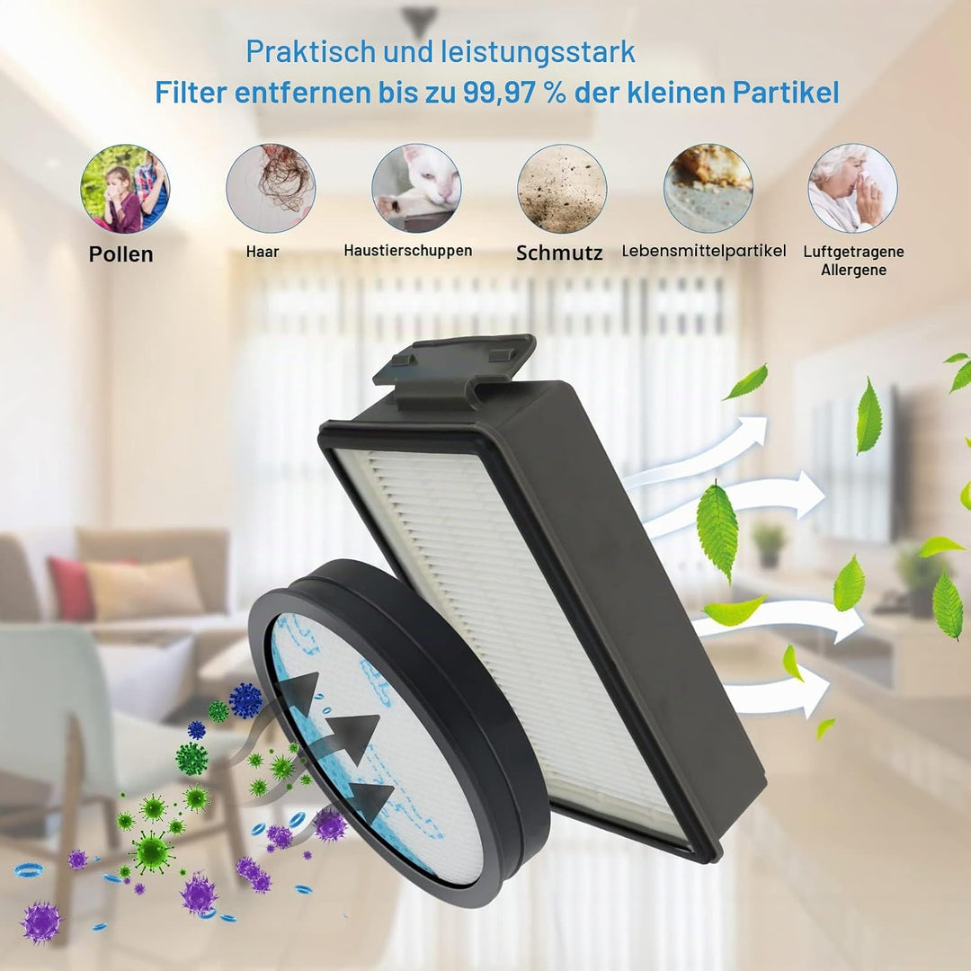 2 Stück HEPA Filter für Rowenta Powerline Extreme Cyclonic RH8021WB RH8037WA RH8055WA RH8133WA RH813