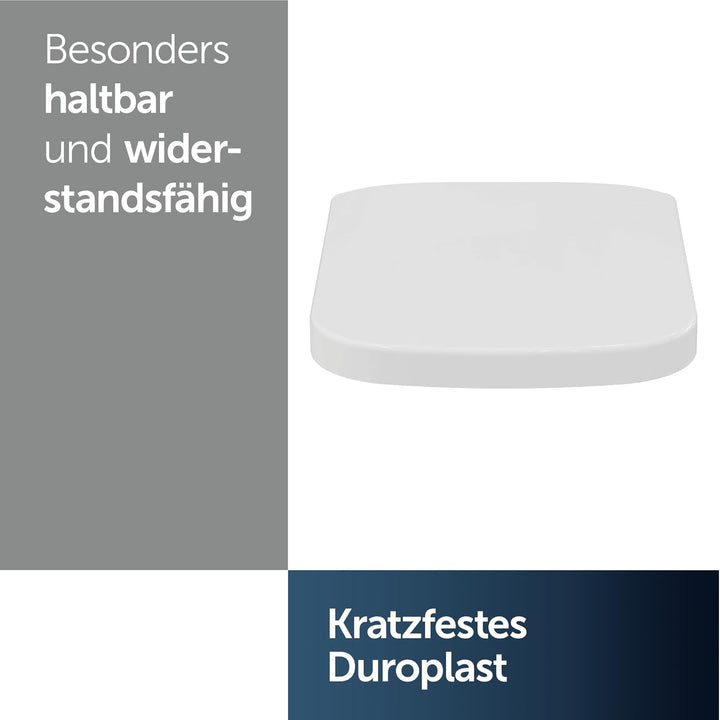 Ideal Standard J469701 WC-Sitz SIMPLYU Mia mit Softclosing aus Kunststoff, mit Deckel, Scharnnier au