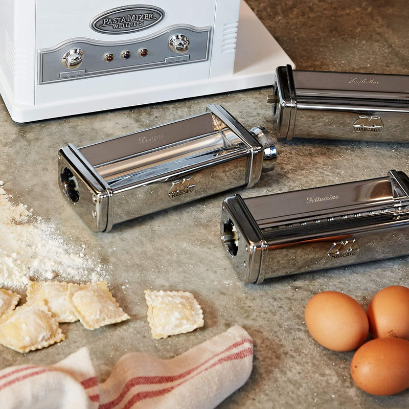 Pasta Fresca Marcato - Knetmaschine mit 3 Zubehörteile für Nudeln