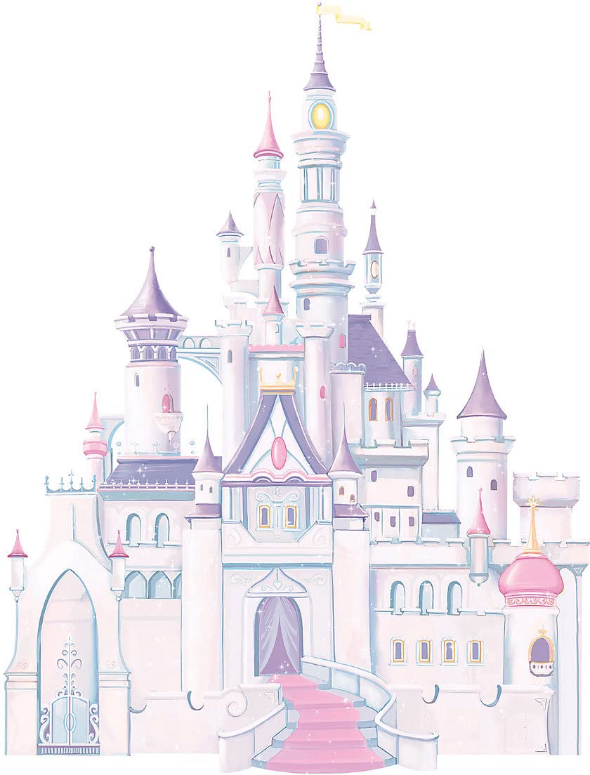 Room Mates 54548 Riesenwandsticker "Disney Prinzessinnen - Prinzessinnenschloss", mehrfarbig, Prinze