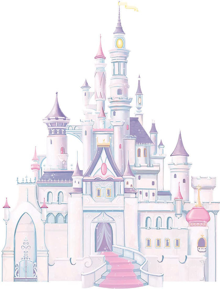 Room Mates 54548 Riesenwandsticker "Disney Prinzessinnen - Prinzessinnenschloss", mehrfarbig, Prinze