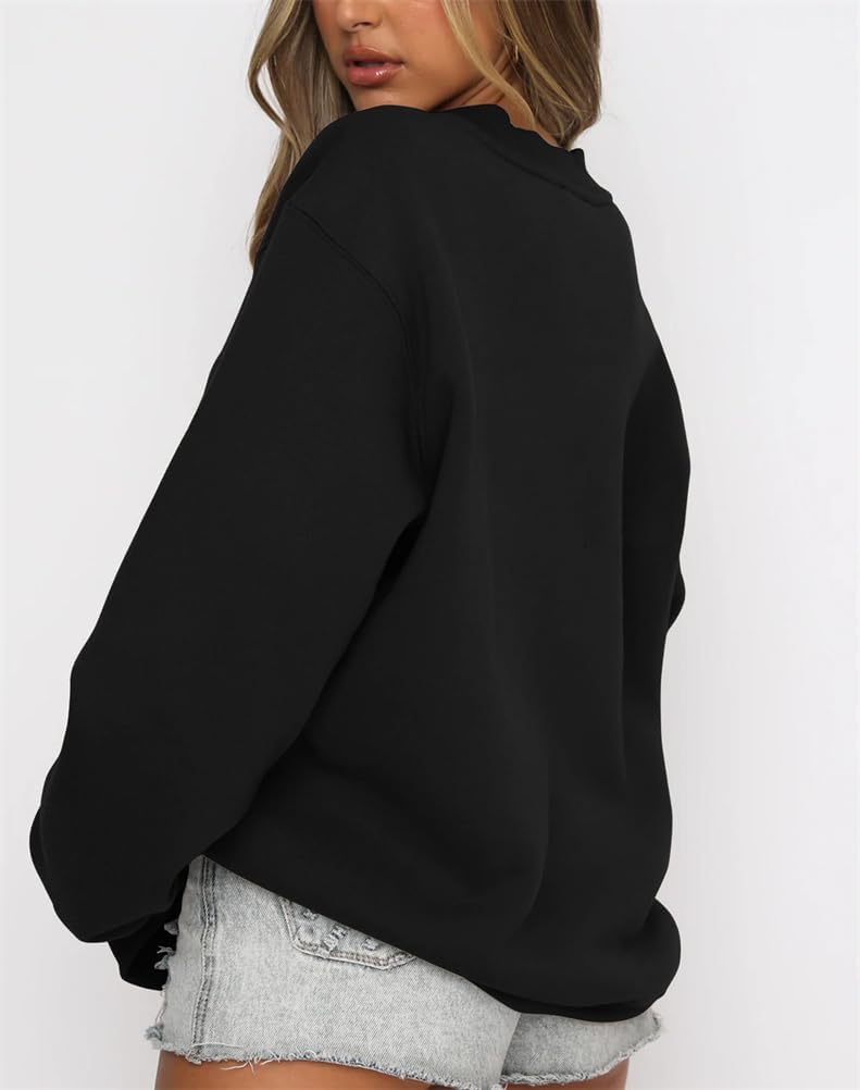 Tomwell Damen übergrosse Sweatshirt Los Angeles Vintage Oversized Langarmshirt Rundhals Pullover Tee