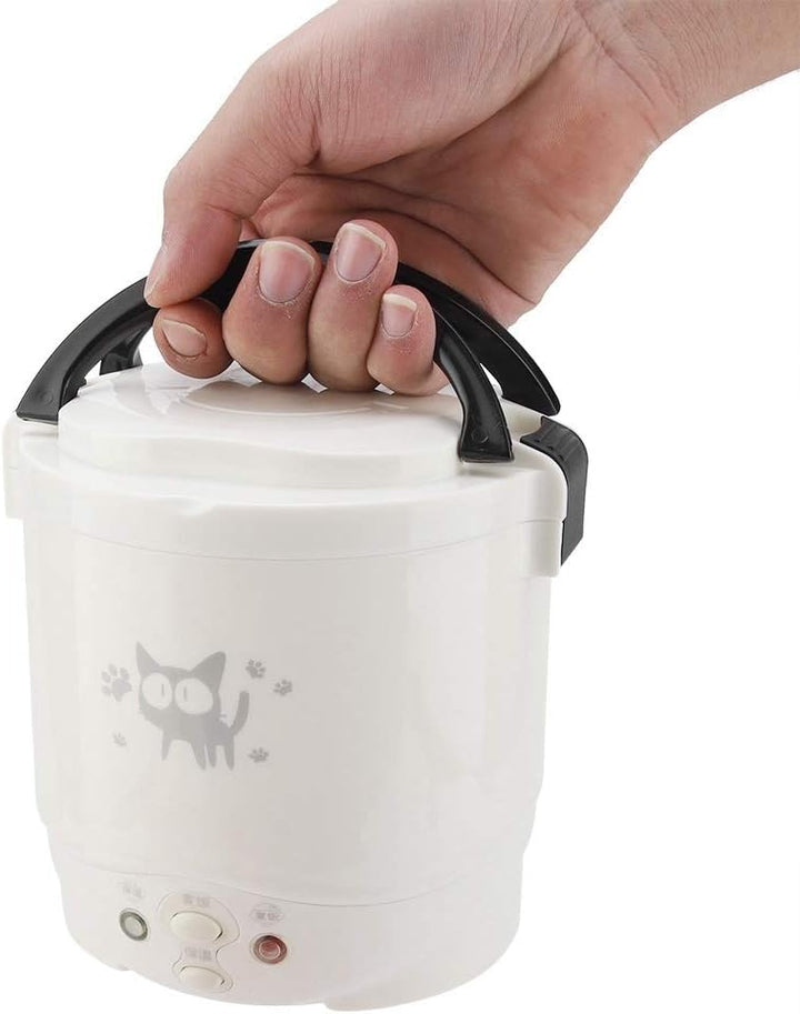 Mini Elektrischer Reiskocher für Auto, 12V, 100W, 1L Kapazität, USB-Anschluss, Tragbarer Dampfgarer