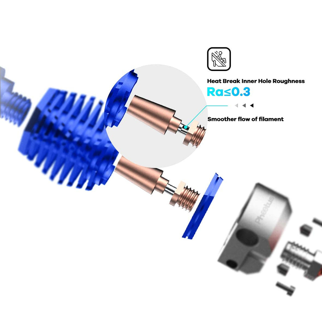 Bis zu 500 ℃ hitzebeständige Ganzmetall-Dragonfly Hotend BMO aus Bimetall, hitzebeständige Kupferdüs