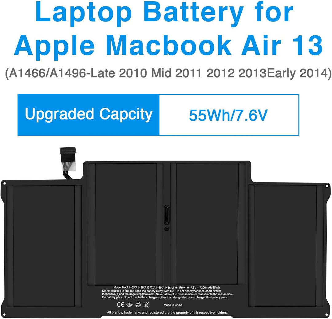 A1405 Laptop Akku für Mac Book Air 13 Zoll A1369 (Ende 2010 Mitte 2011 Version) A1466 (Mitte 2012 Mi