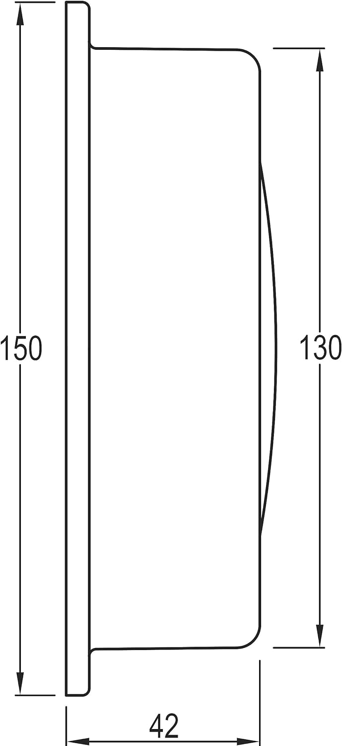 DELITE 866b Altitude Schiffsbarometer Messing B x H: 150 mm x 42 mm