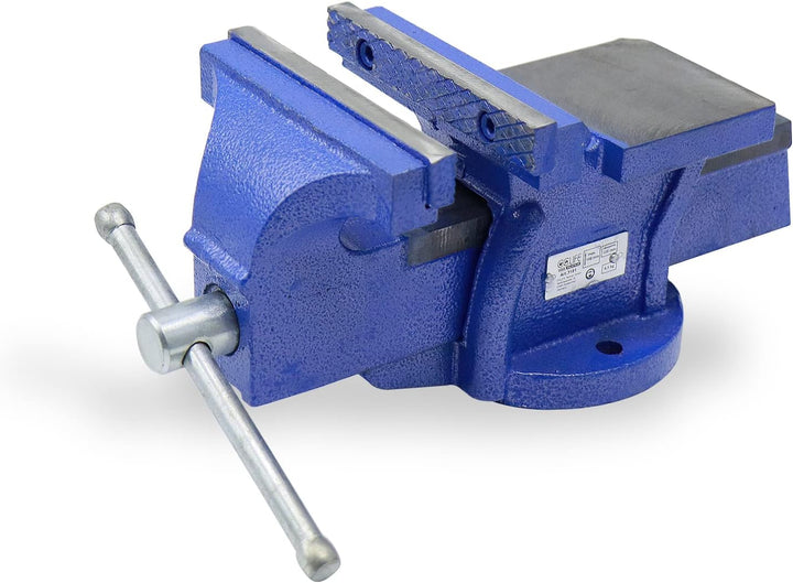 CCLIFE Feststehend Schraubstock 100/125/150 mm für Werkbank Werkbankschraubstock Parallelschraubstoc