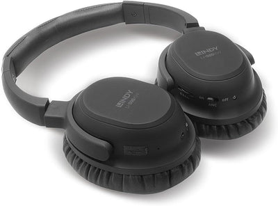 LINDY 73201 LH500XW - Kabelloser Kopfhörer mit Active Noise Cancelling Schwarz On Ear