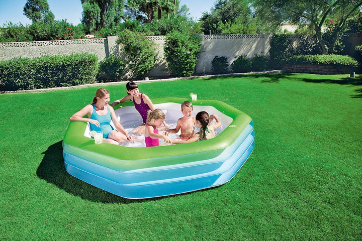 Bestway 54119B-03 - Planschbecken Rectangular Fantasy Family Pool, 305 x 183 x 56