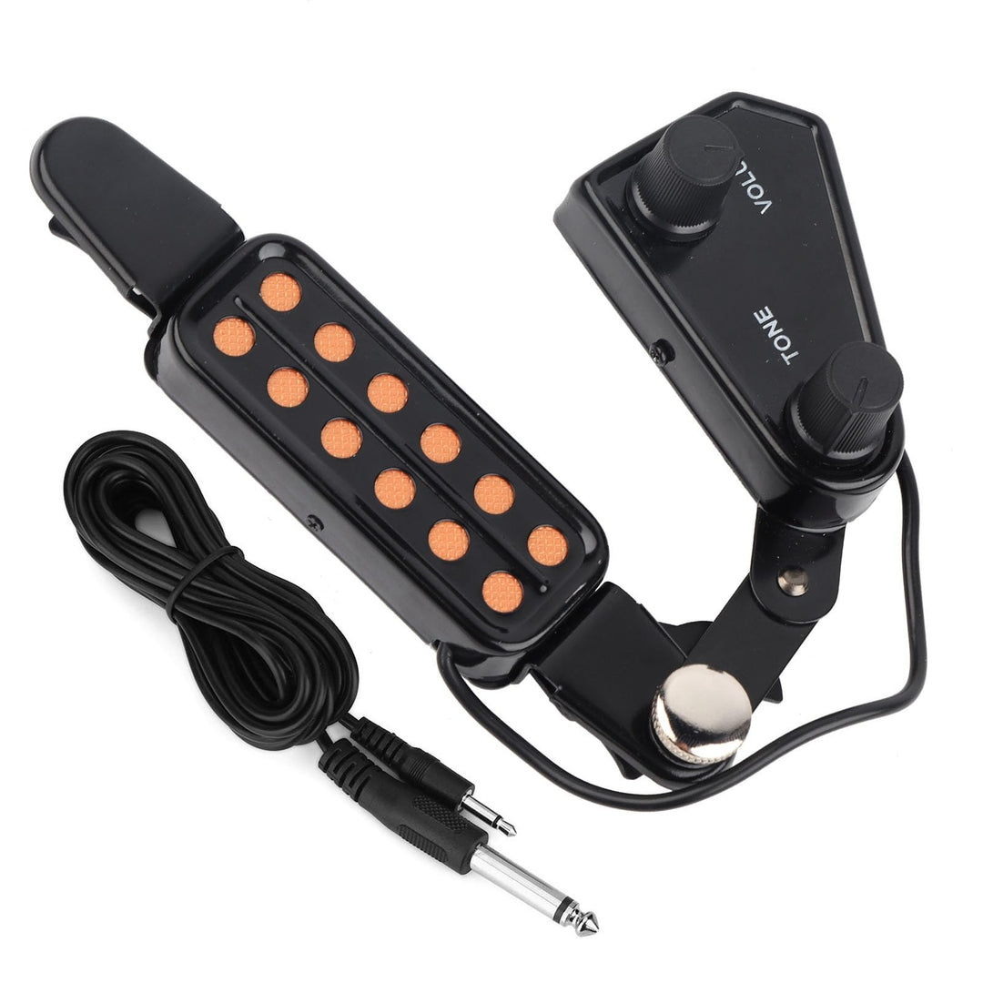 Magnetischer Tonabnehmer mit 12 Schalllöchern, Gitarren-Tonabnehmer, Akustikgitarren-Tonabnehmer, Gi