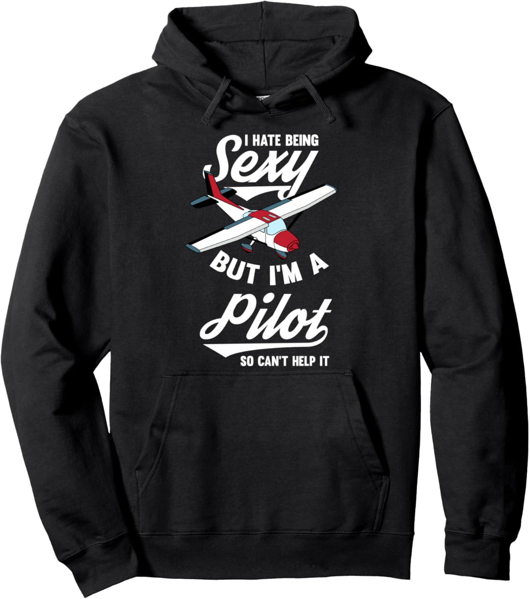 Pilot Flugzeug Sprüche Geschenk-Idee für Viel-Flieger I Pullover Hoodie