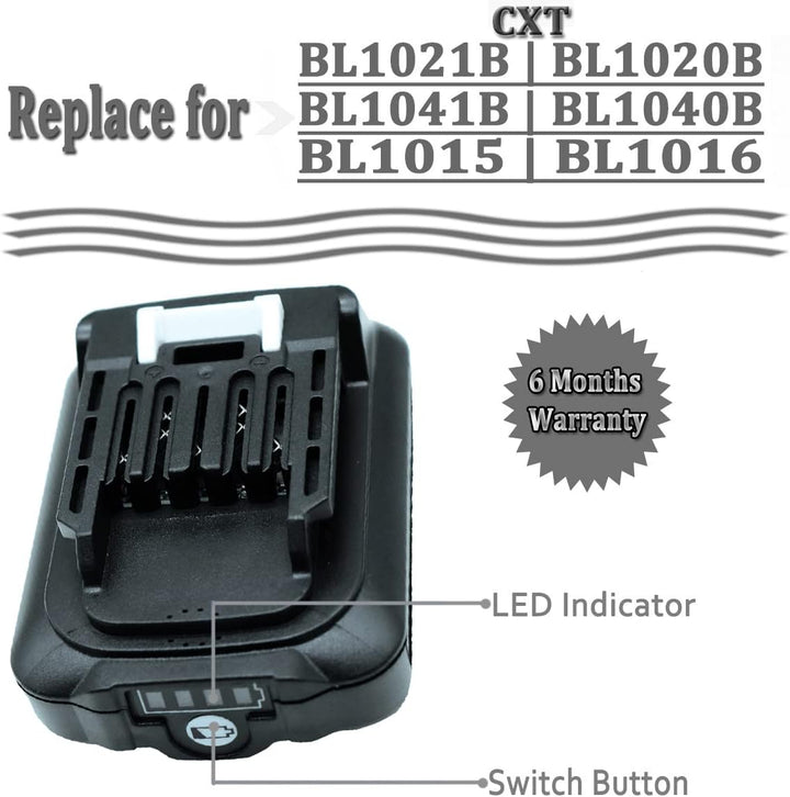 GOLEMON 12V 2,0Ah BL1021B Akku Für Makita BL1040B BL1020B BL1015 BL1016 Bl1041B Tool DF031D DF0331D