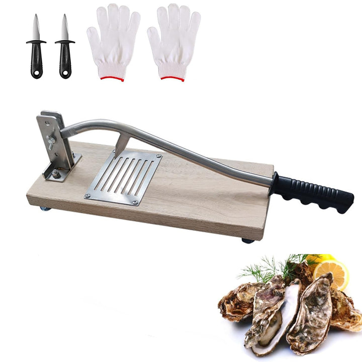Austernöffner Holz,Stainless Steel Austernmesser,Comercial Austern-Öffner-Kit,für Restaurant und Häu