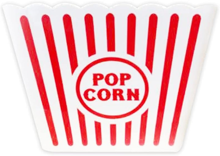 Novelty Place Kunststoff rot &amp; weiss gestreiften klassischen Popcornbehälter für Movie Night - 8 "Qu