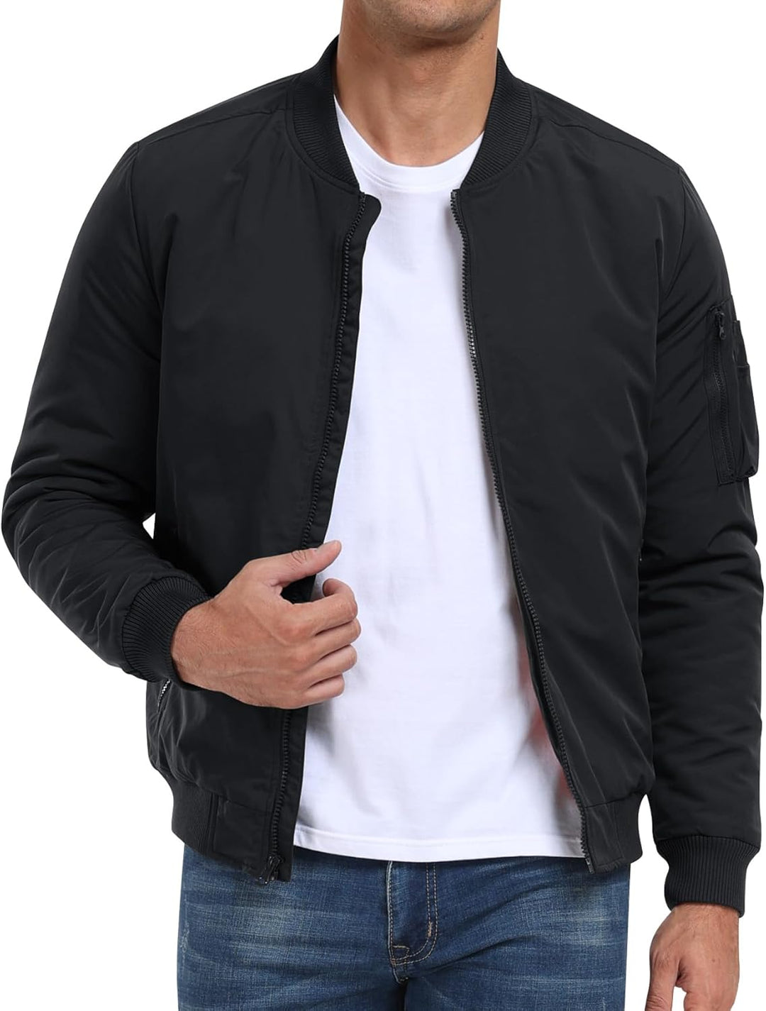 MoFiz Bomberjacke Herren Warm Gefüttert Winterjacke Übergangsjacke US Fliegerjacke Militär Bomber St