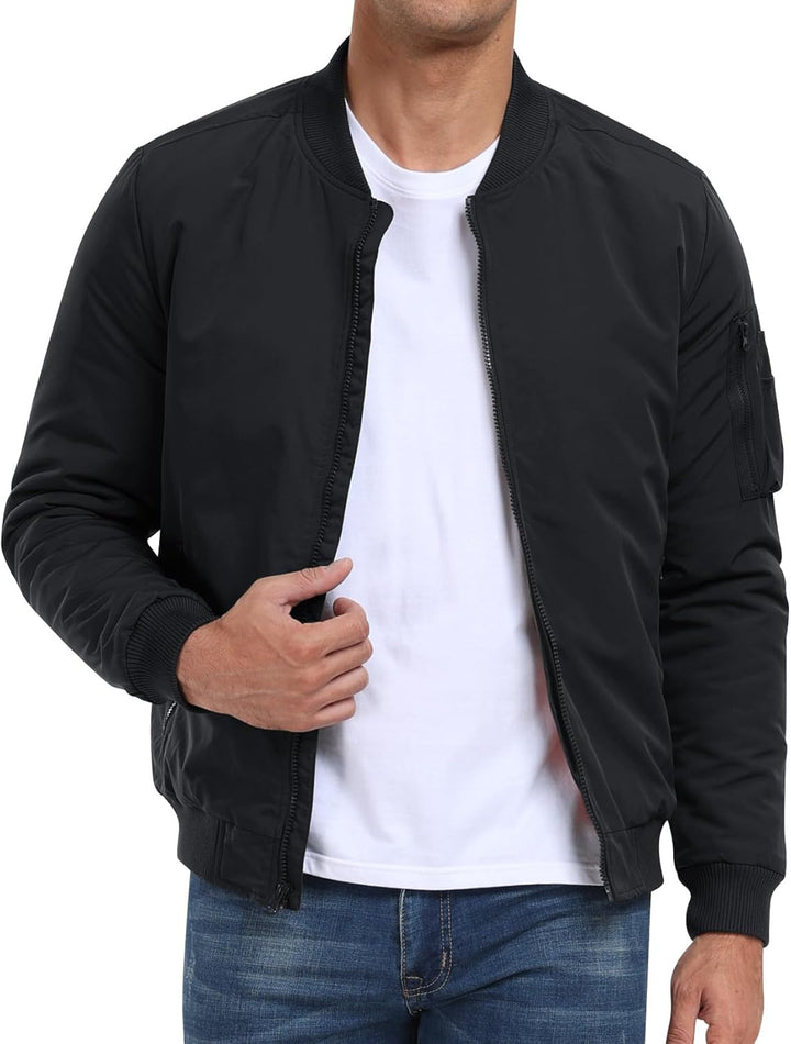 MoFiz Bomberjacke Herren Warm Gefüttert Winterjacke Übergangsjacke US Fliegerjacke Militär Bomber St