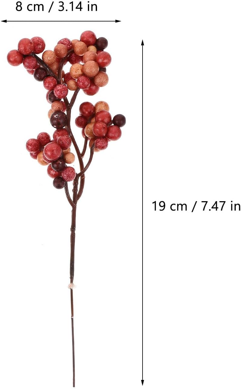 Ciieeo 12 Stück Weihnachtsgirlande Beeren - Künstliche Rote Beeren Für Weihnachten DIY Dekoration Id