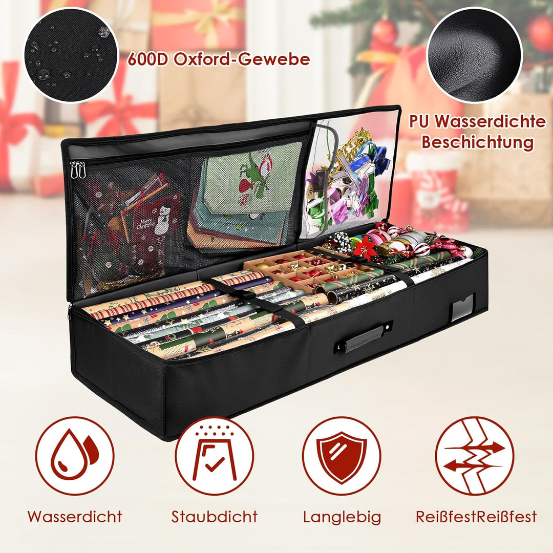 Geschenkpapier Aufbewahrung, GuKKK Gross Geschenkpapier Organizer 95 x 35 x 16 cm, Wasserdichtes 600